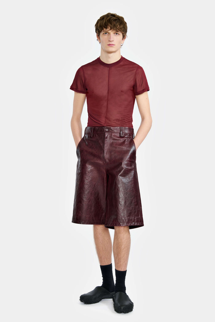 lgn louis gabriel nouchi SHORT DROIT EN CUIR