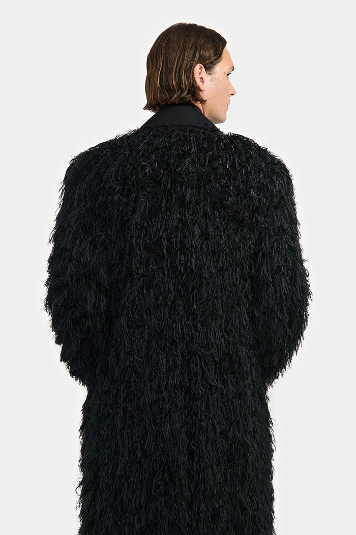 Lgn Louis Gabriel Nouchi MANTEAU LONG DOUBLE CROISURE À FRANGES
