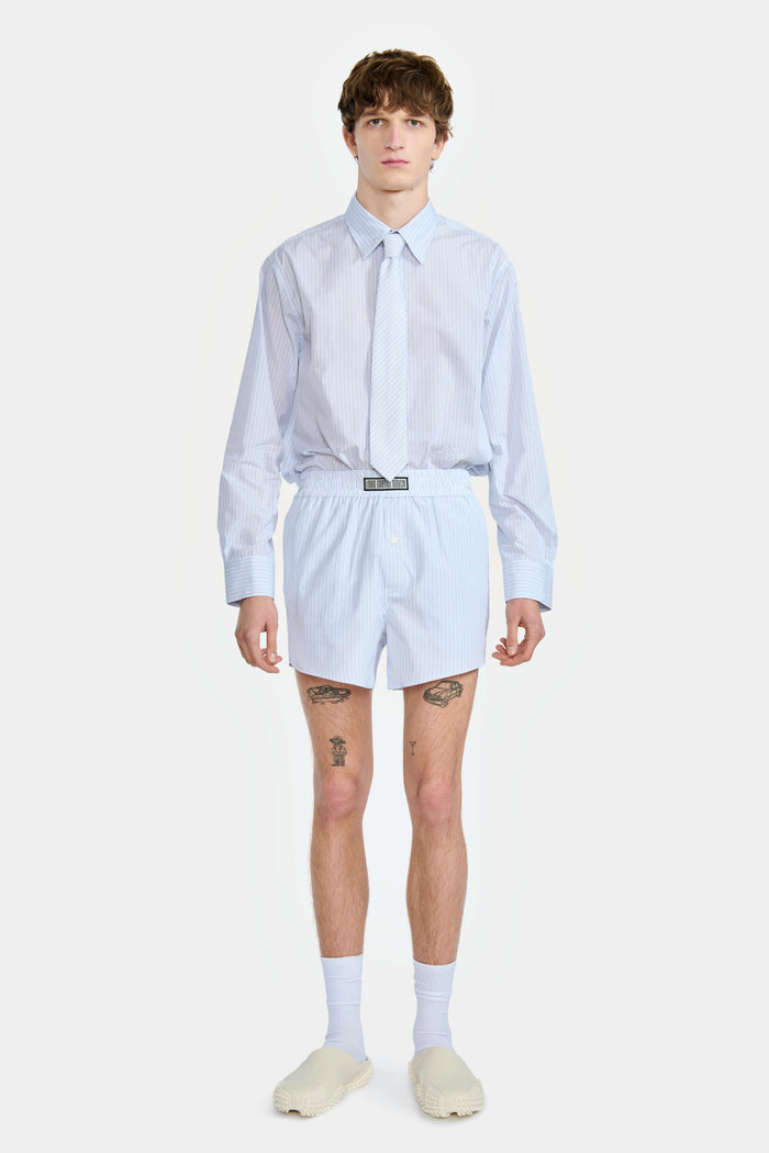 lgn louis gabriel nouchi SHORT PYJAMA EN POPELINE RAYÉE