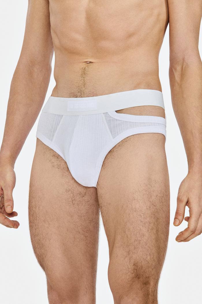 Lgn Louis Gabriel Nouchi SLIP AVEC OUVERTURE ASYMÉTRIQUE EN COTON