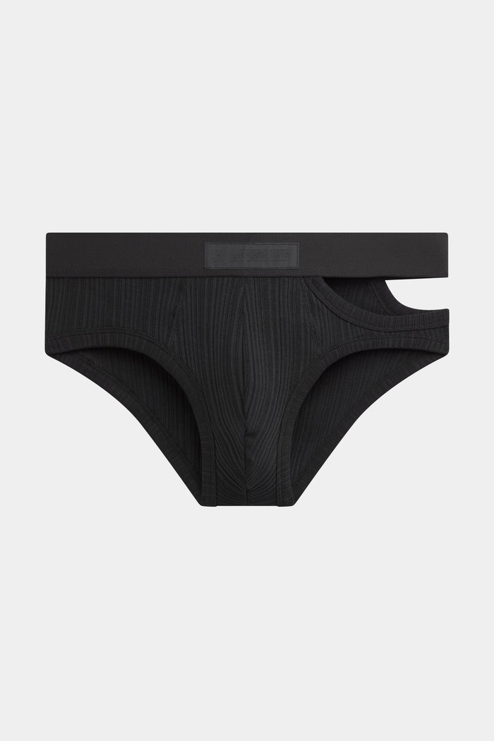 lgn louis gabriel nouchi SLIP AVEC OUVERTURE ASYMÉTRIQUE EN COTON