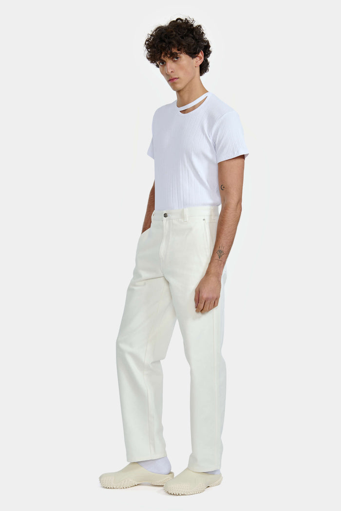 Lgn Louis Gabriel Nouchi T SHIRT AVEC OUVERTURE ASYMÉTRIQUE EN COTON