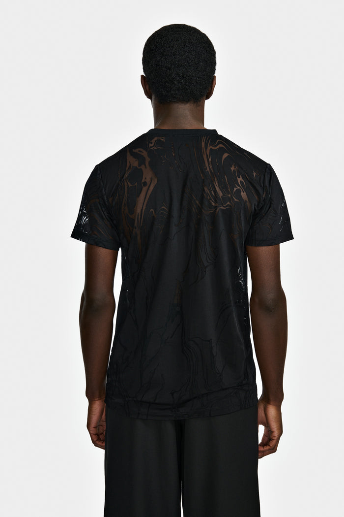 Lgn Louis Gabriel Nouchi T SHIRT EN JERSEY DÉVORÉ MARBRURE