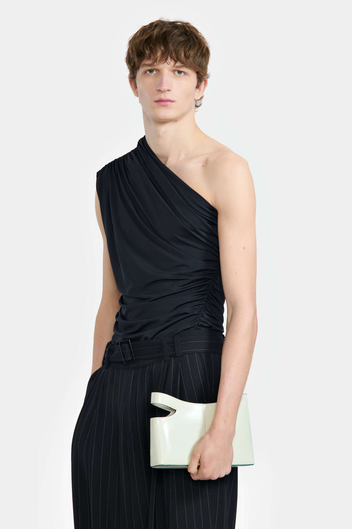 Lgn Louis Gabriel Nouchi TOP ASYMÉTRIQUE PLISSÉ EN JERSEY RECYCLÉ