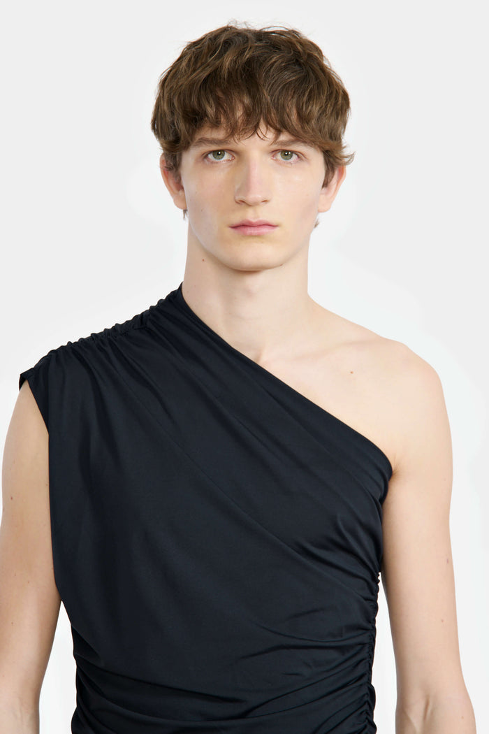 Lgn Louis Gabriel Nouchi TOP ASYMÉTRIQUE PLISSÉ EN JERSEY RECYCLÉ