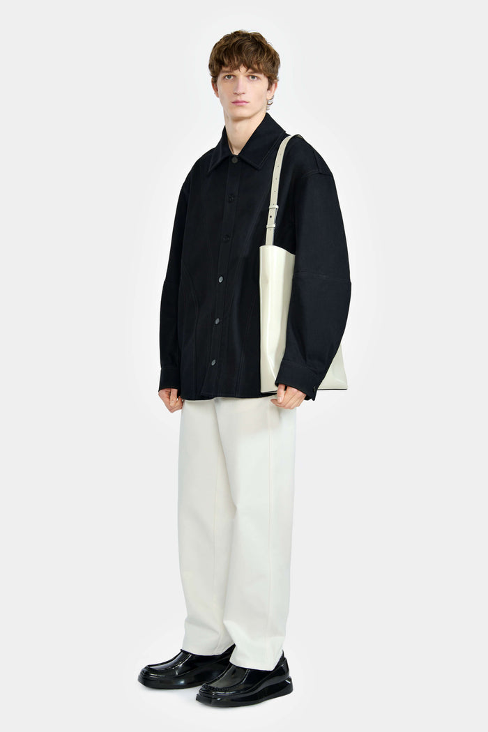 Lgn Louis Gabriel Nouchi VESTE EN DENIM AVEC DETAILS DE CORSET