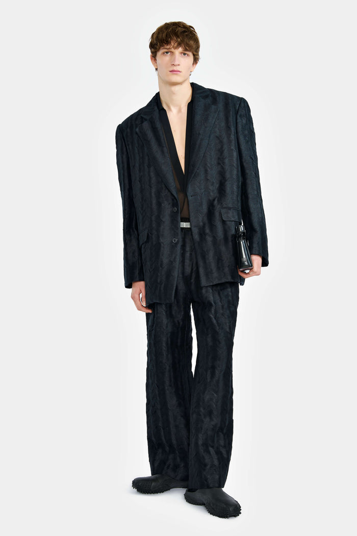Lgn Louis Gabriel Nouchi VESTE OVERSIZE EN JACQUARD ONDULÉ