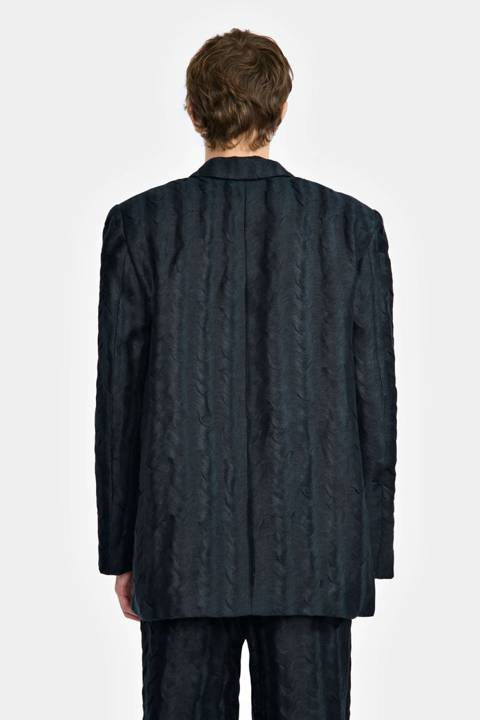 Lgn Louis Gabriel Nouchi VESTE OVERSIZE EN JACQUARD ONDULÉ