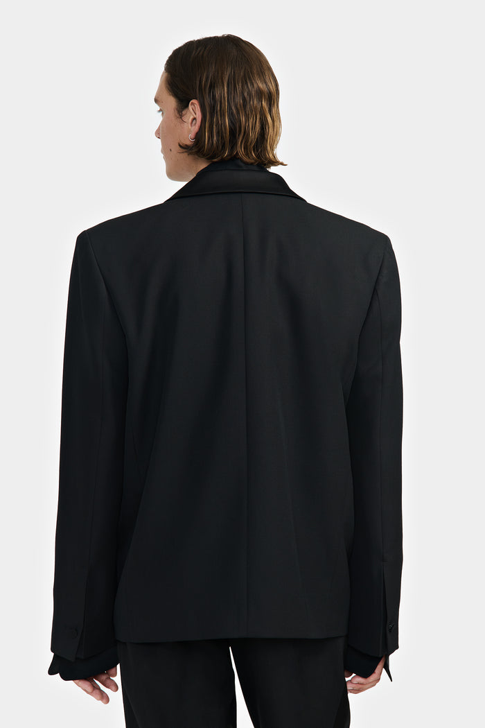 Lgn Louis Gabriel Nouchi VESTE SMOKING AVEC DOUBLE COL CHÂLE EN SATIN