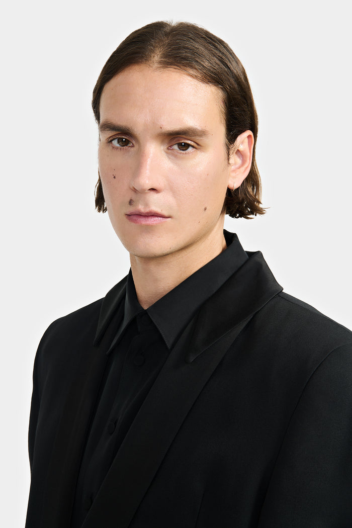 Lgn Louis Gabriel Nouchi VESTE SMOKING AVEC DOUBLE COL CHÂLE EN SATIN