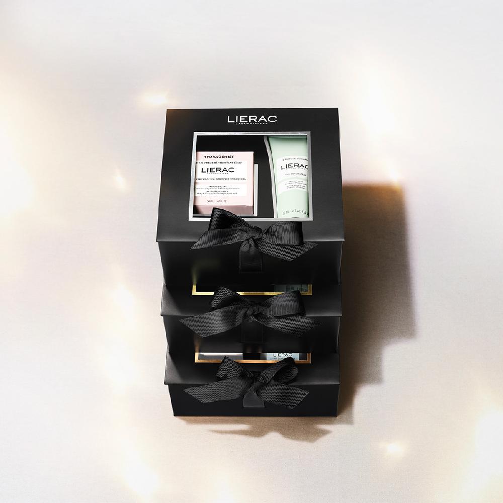 Lierac Hydragenist Coffret Noël Gel Crème Hydratation Éclat + Masque Gommant