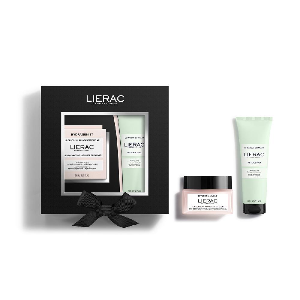 Lierac Hydragenist Coffret Noël Gel Crème Hydratation Éclat + Masque Gommant