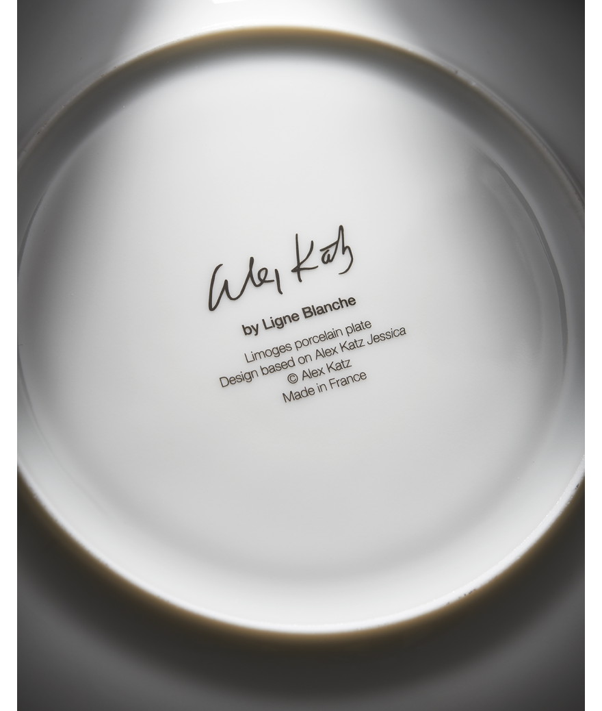 Ligne Blanche Paris Alex KATZ Grande Assiette En Porcelaine "Jessica"