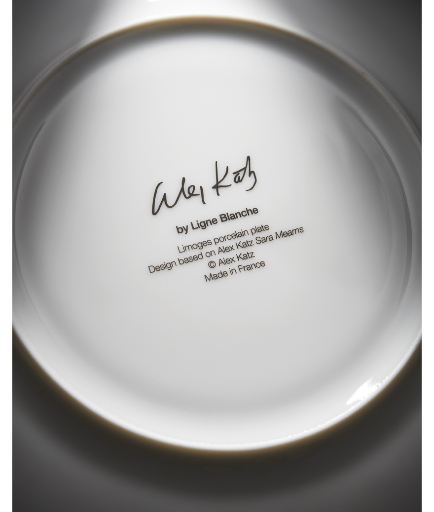 Ligne Blanche Paris Alex KATZ Grande Assiette En Porcelaine ”Sara Mearns”