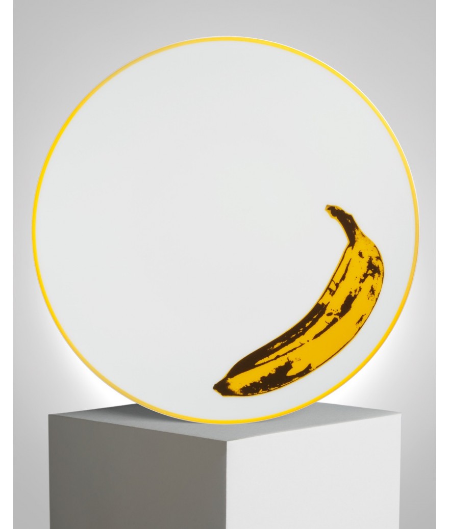 ligne blanche paris Andy WARHOL Assiette en porcelaine ”Banane”