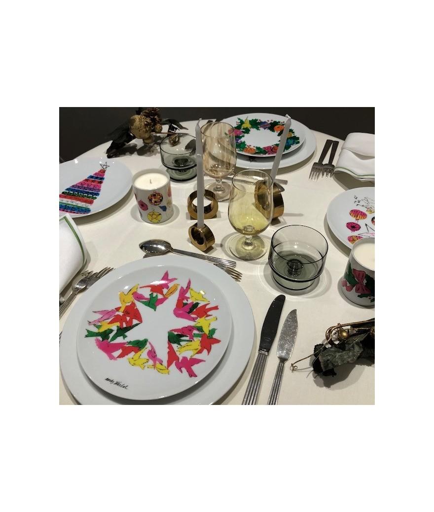 Ligne Blanche Paris Andy WARHOL Assiette En Porcelaine ”Holiday 2016 / ANGEL”