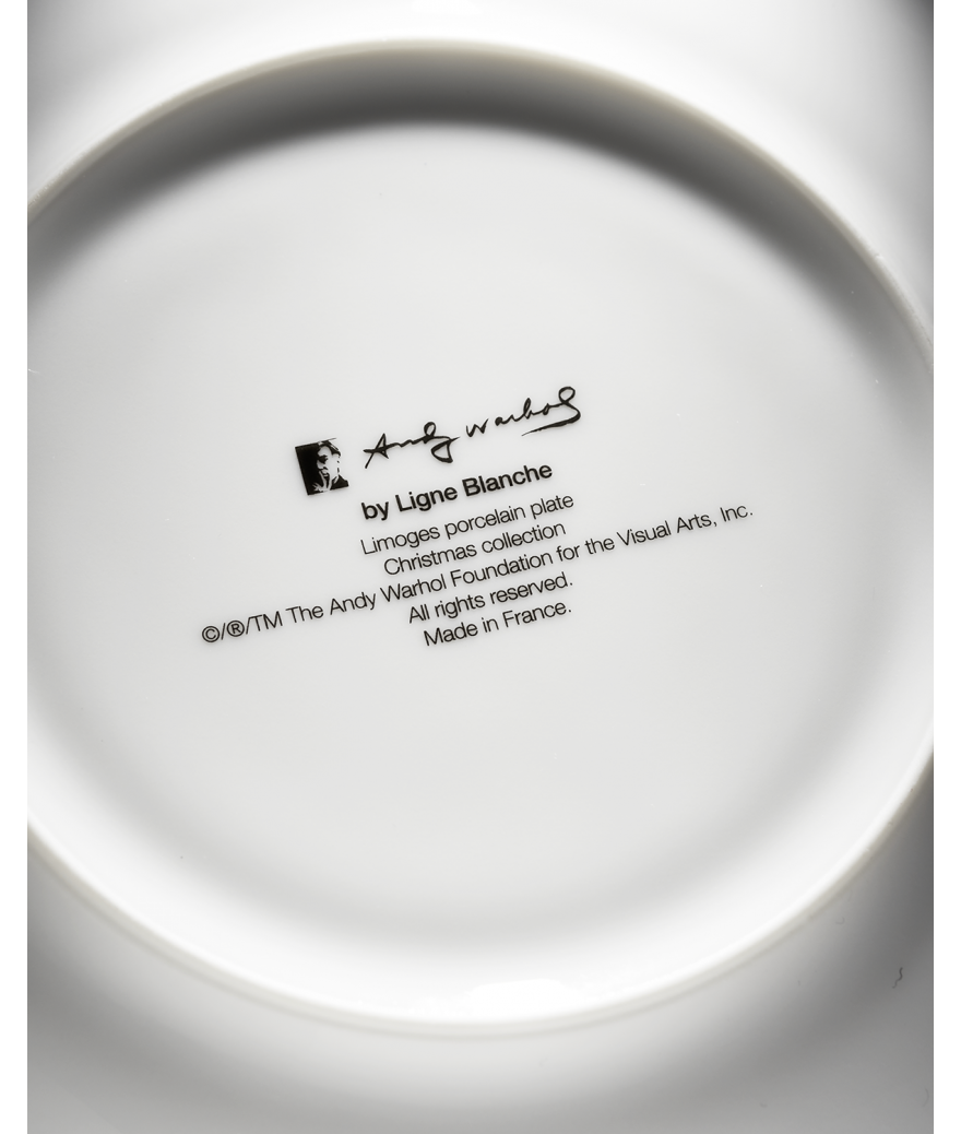 Ligne Blanche Paris Andy WARHOL Assiette En Porcelaine ”Holiday 2016 / TREE”