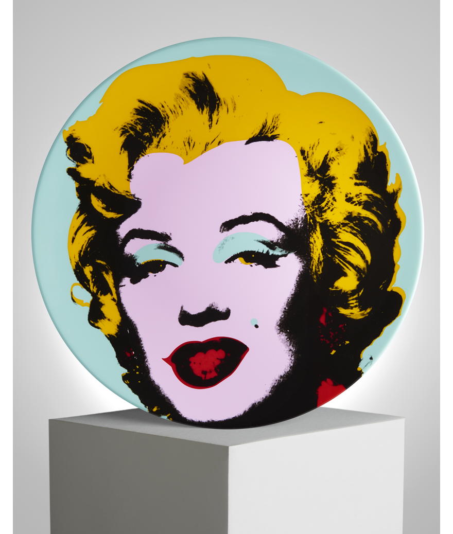 ligne blanche paris Andy WARHOL Assiette en porcelaine ”Marilyn Bleue”