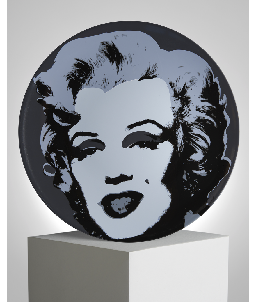 ligne blanche paris Andy WARHOL Assiette en porcelaine ”Marilyn Noire”