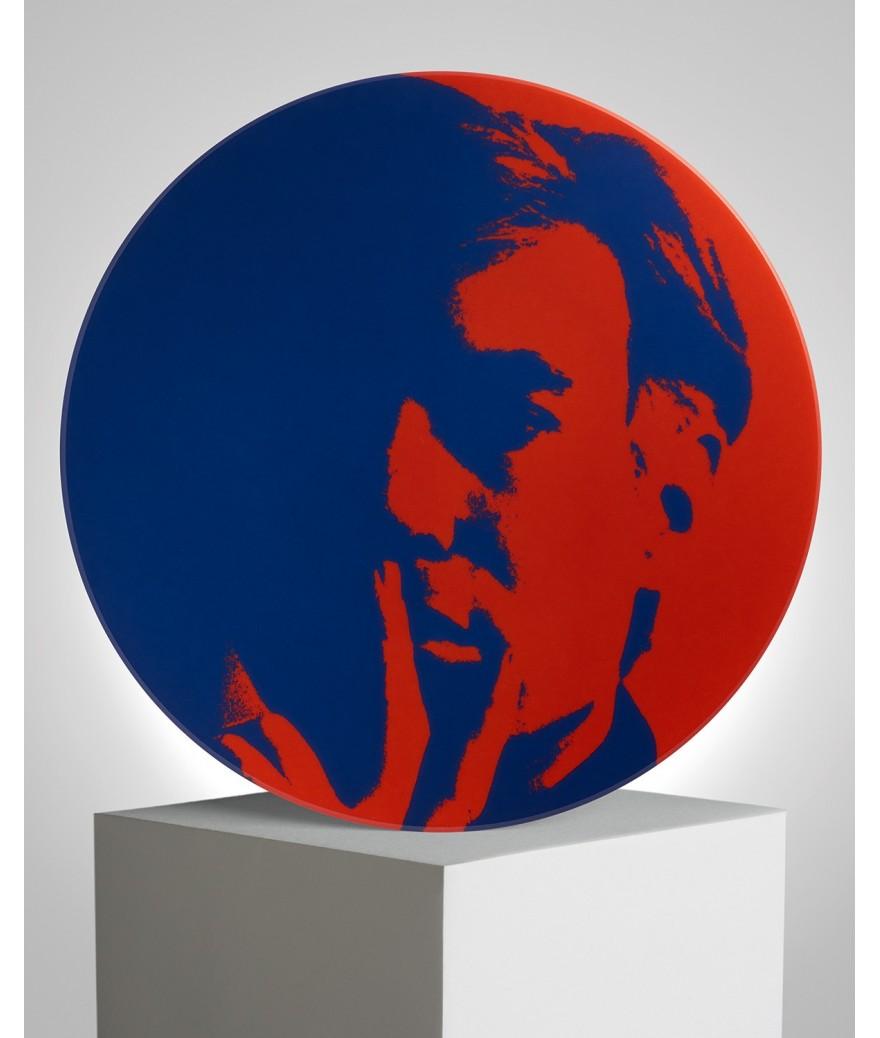 ligne blanche paris Andy WARHOL Assiette en porcelaine ”Self portrait” Bleu/Rouge