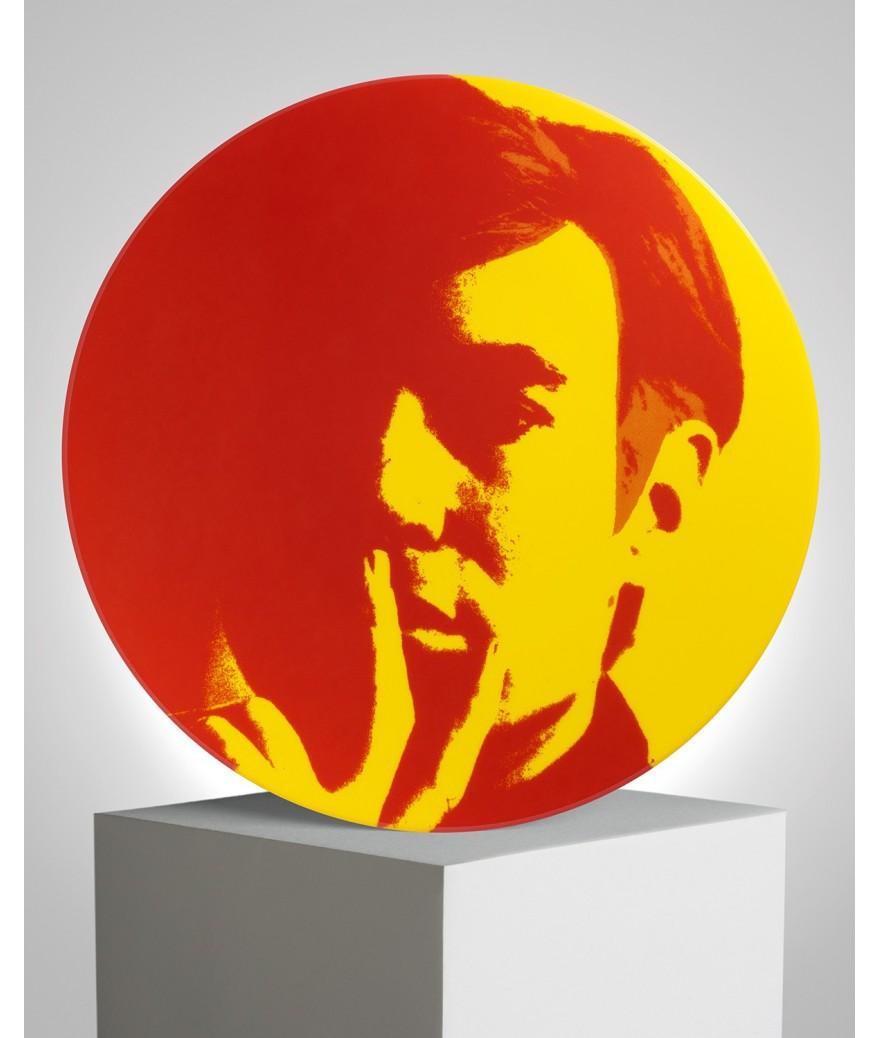 ligne blanche paris Andy WARHOL Assiette en porcelaine ”Self portrait” Rouge/Jaune