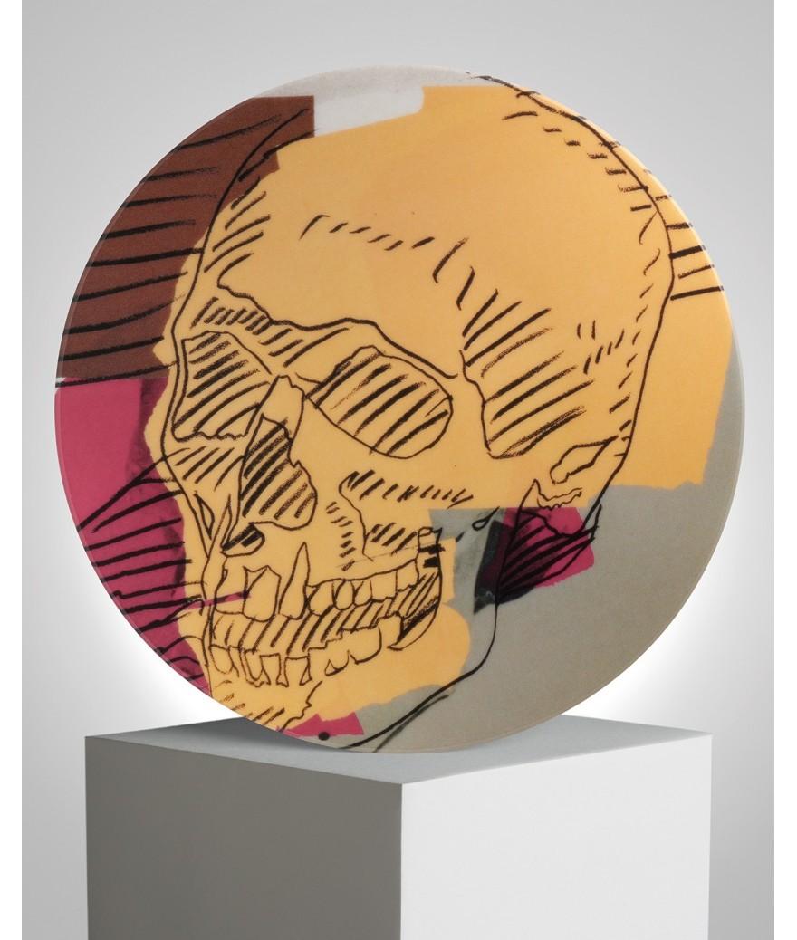 ligne blanche paris Andy WARHOL Assiette en porcelaine ”Skull” Beige