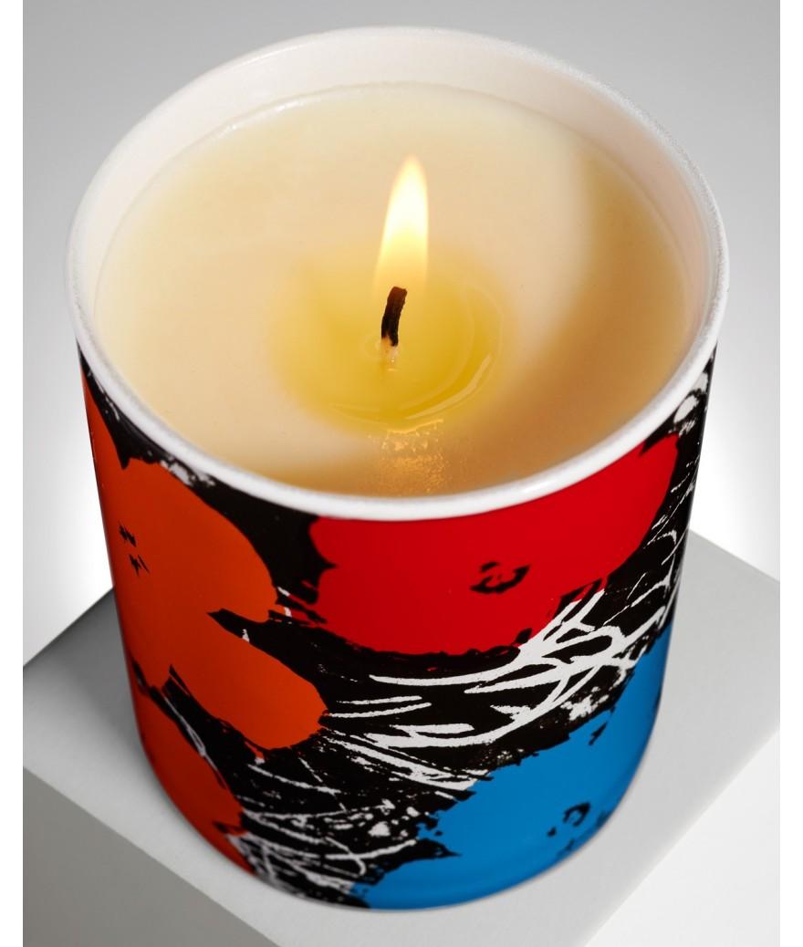 Ligne Blanche Paris Andy WARHOL Bougie ”Flowers Bleu/Orange/Rouge”