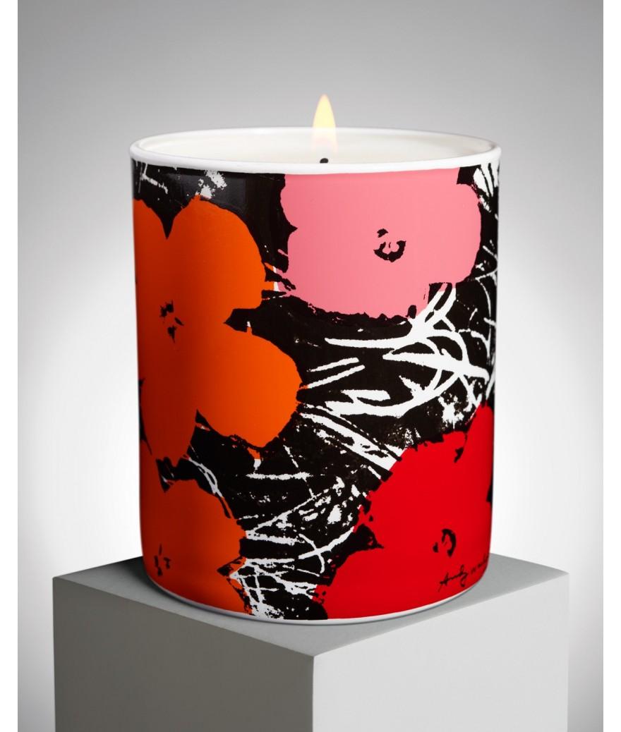 ligne blanche paris Andy WARHOL Bougie ”Flowers Rouge/Rose”