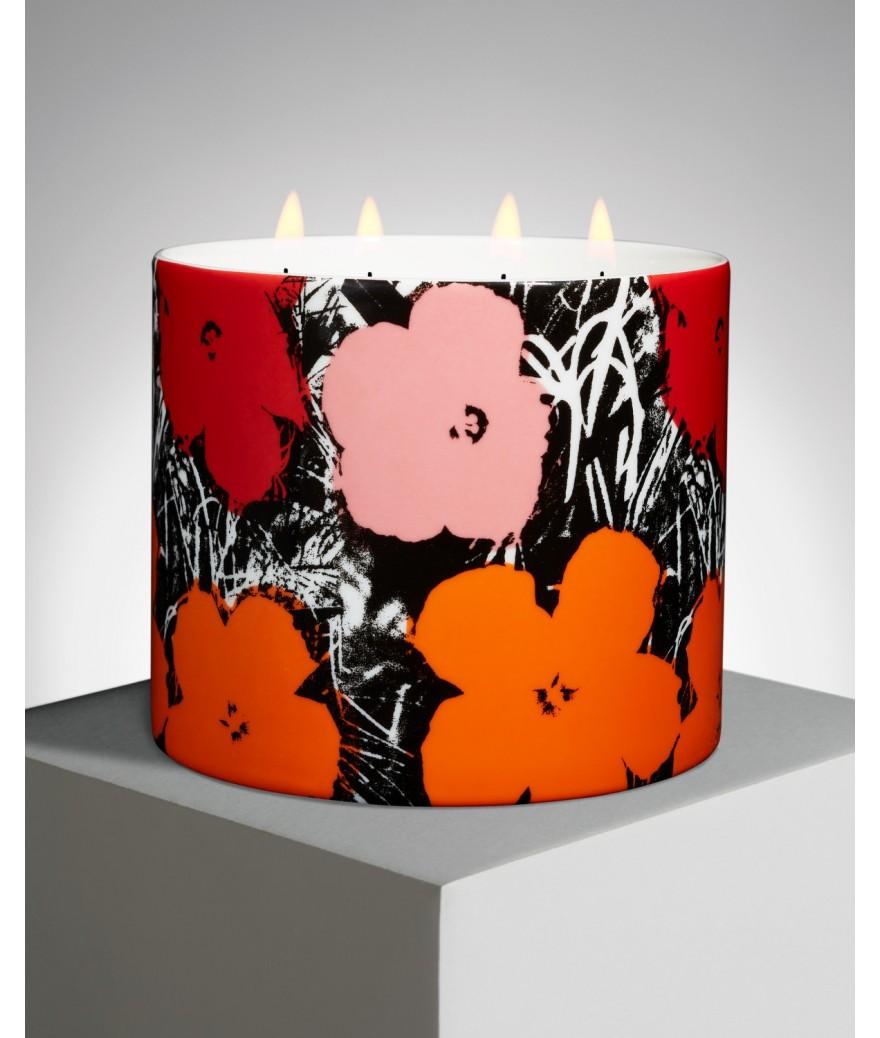 Ligne Blanche Paris Andy WARHOL Bougie Géante ”Colour Flowers”