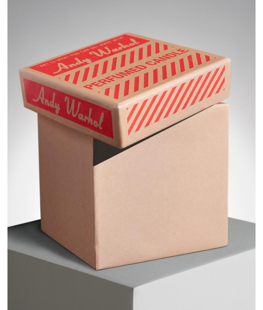 Ligne Blanche Paris Andy WARHOL Bougie Géante ”Flowers” Fleurs Blanches Sur Vert