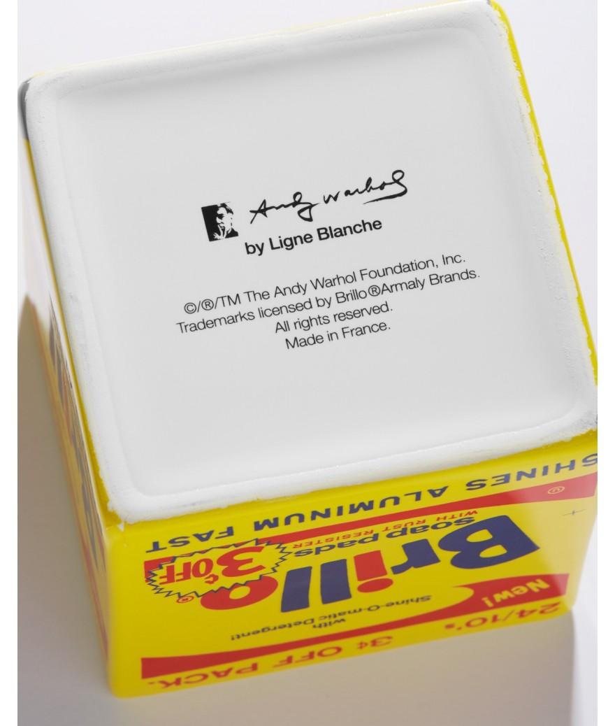 Ligne Blanche Paris Andy WARHOL Bougie Parfumée Carrée ”Yellow Brillo Box”