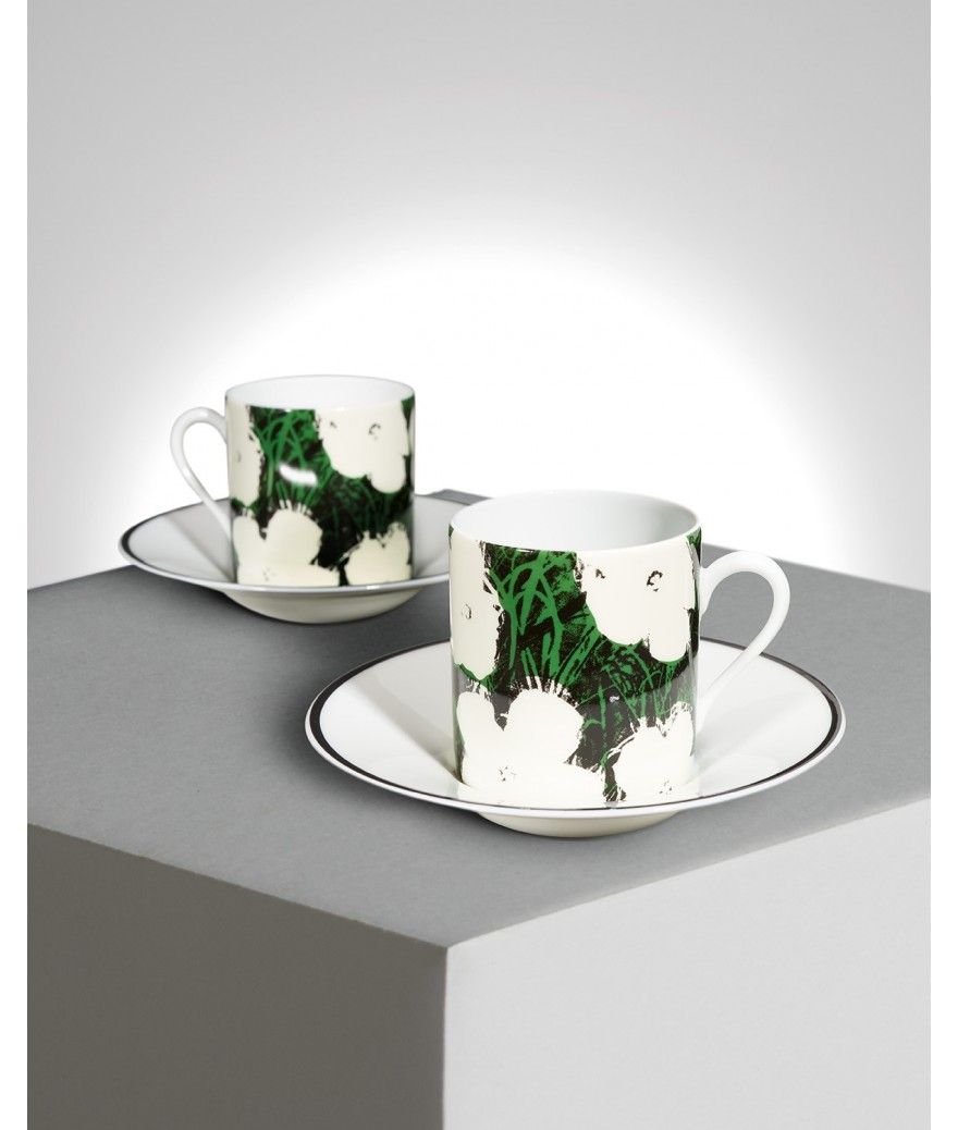 Ligne Blanche Paris Andy Warhol Espresso Set ”White Flowers”