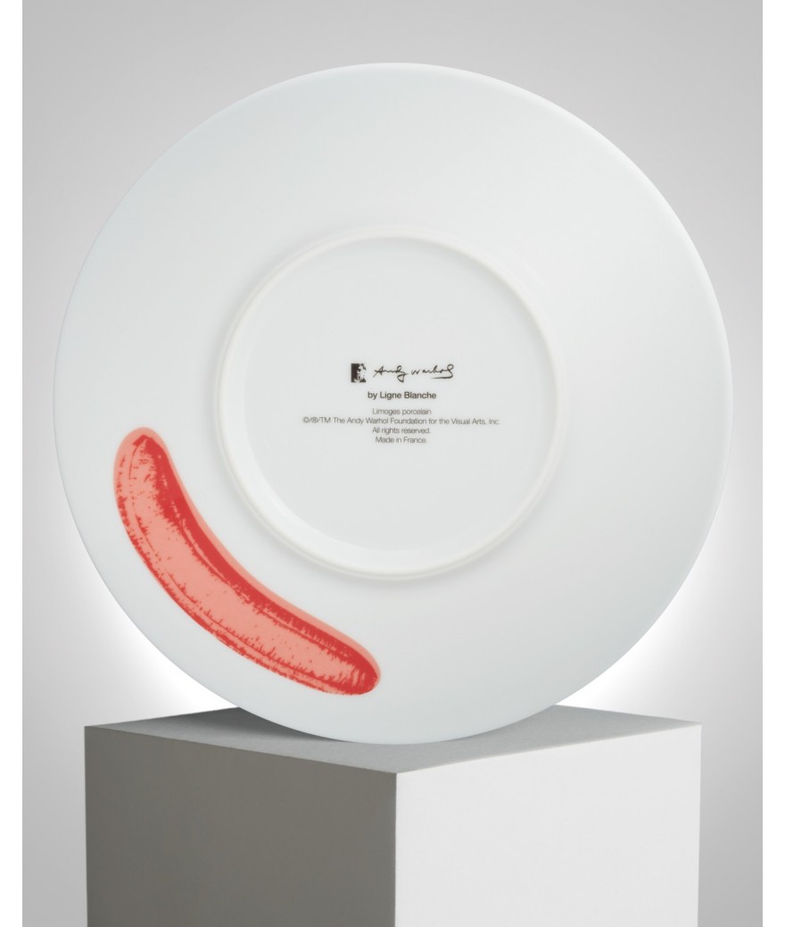 Ligne Blanche Paris Andy WARHOL Grande Assiette En Porcelaine ”Banane”