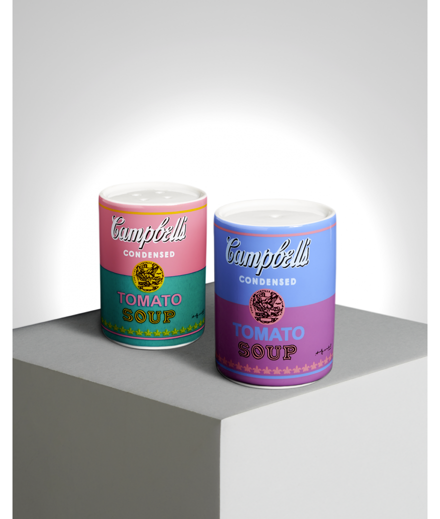 Ligne Blanche Paris Andy WARHOL Salière Et Poivrière En Porcelaine ”Campbell”