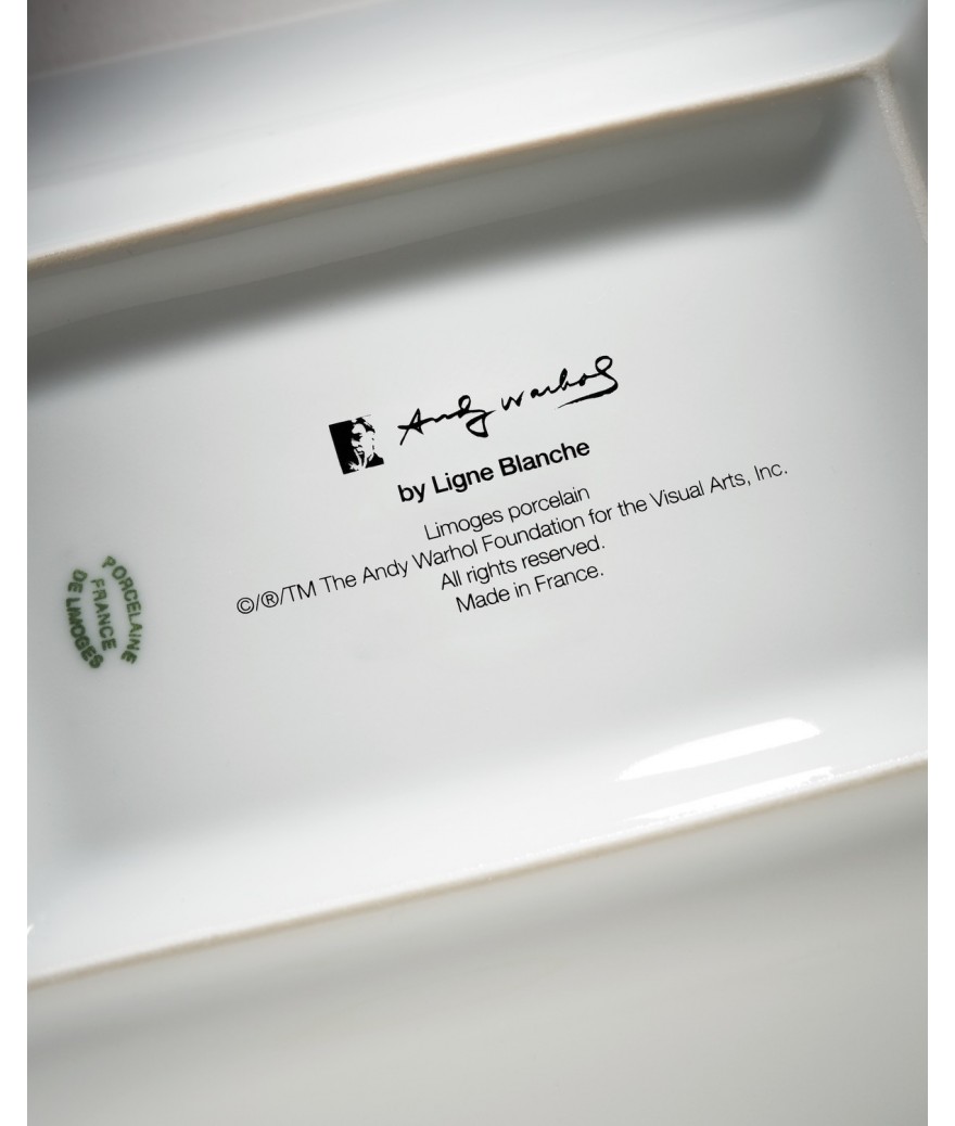 ligne blanche paris Andy WARHOL Vide poche en porcelaine de Limoges ”Color Flowers”