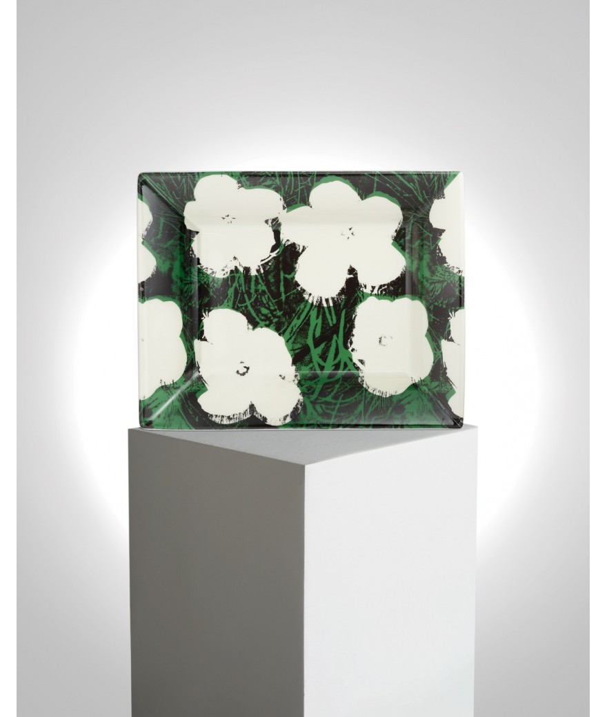 ligne blanche paris Andy WARHOL Vide poche en porcelaine de Limoges ”White Flowers”