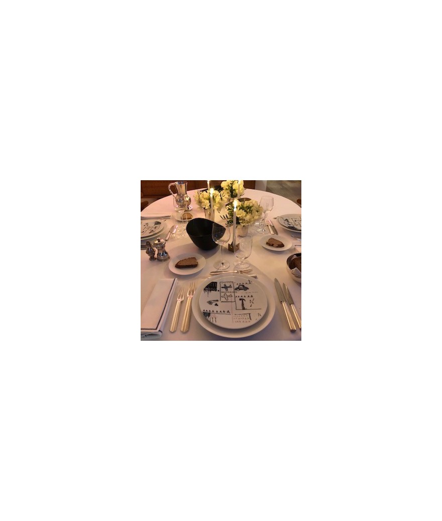 Ligne Blanche Paris BASQUIAT Assiette En Porcelaine ”AAA”