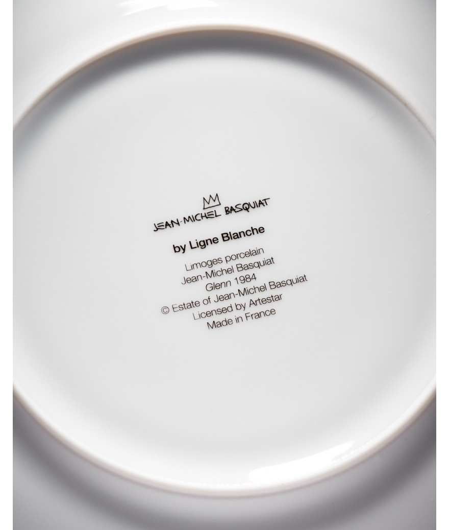 Ligne Blanche Paris BASQUIAT Assiette En Porcelaine ”Glenn”