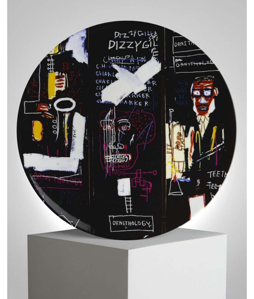 ligne blanche paris BASQUIAT Assiette en porcelaine ”Horn Players” ligne blanche paris BASQUIAT Assiette en porcelaine ”Horn Players”
