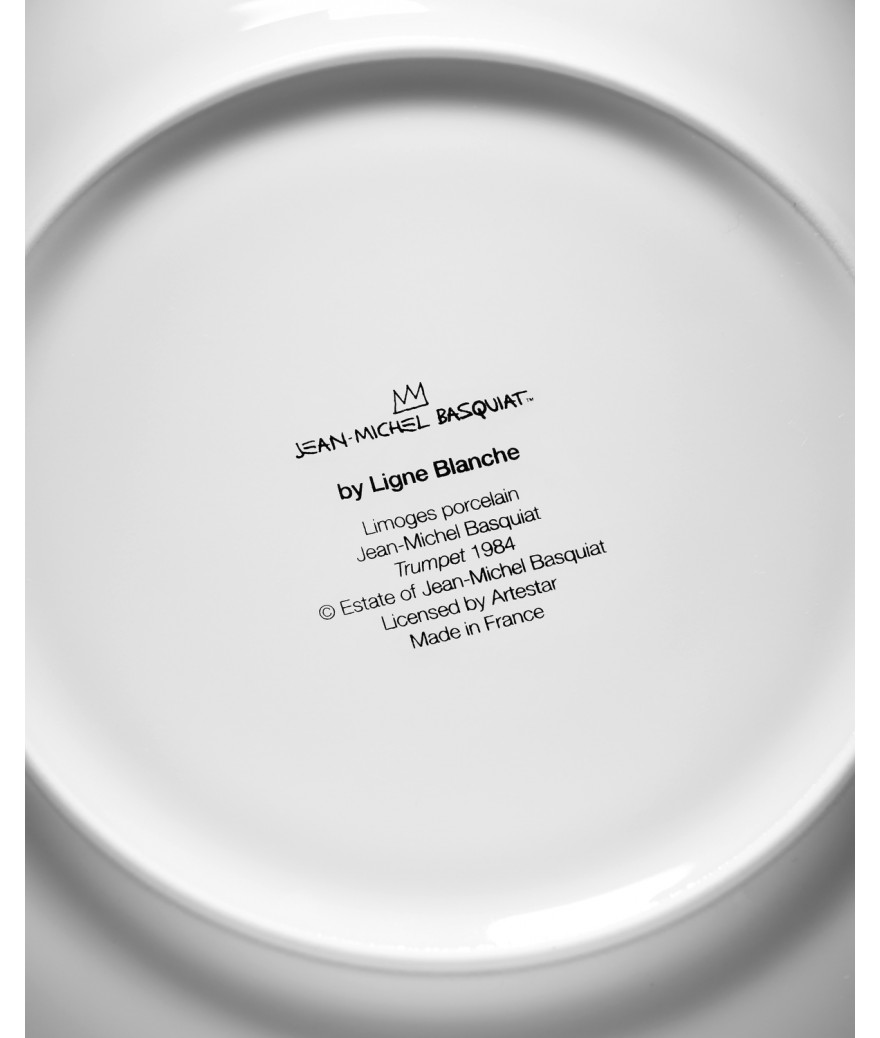Ligne Blanche Paris BASQUIAT Assiette En Porcelaine "Trumpet”