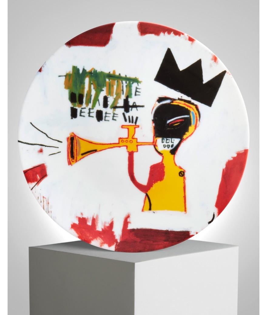 ligne blanche paris BASQUIAT Assiette en porcelaine "Trumpet”