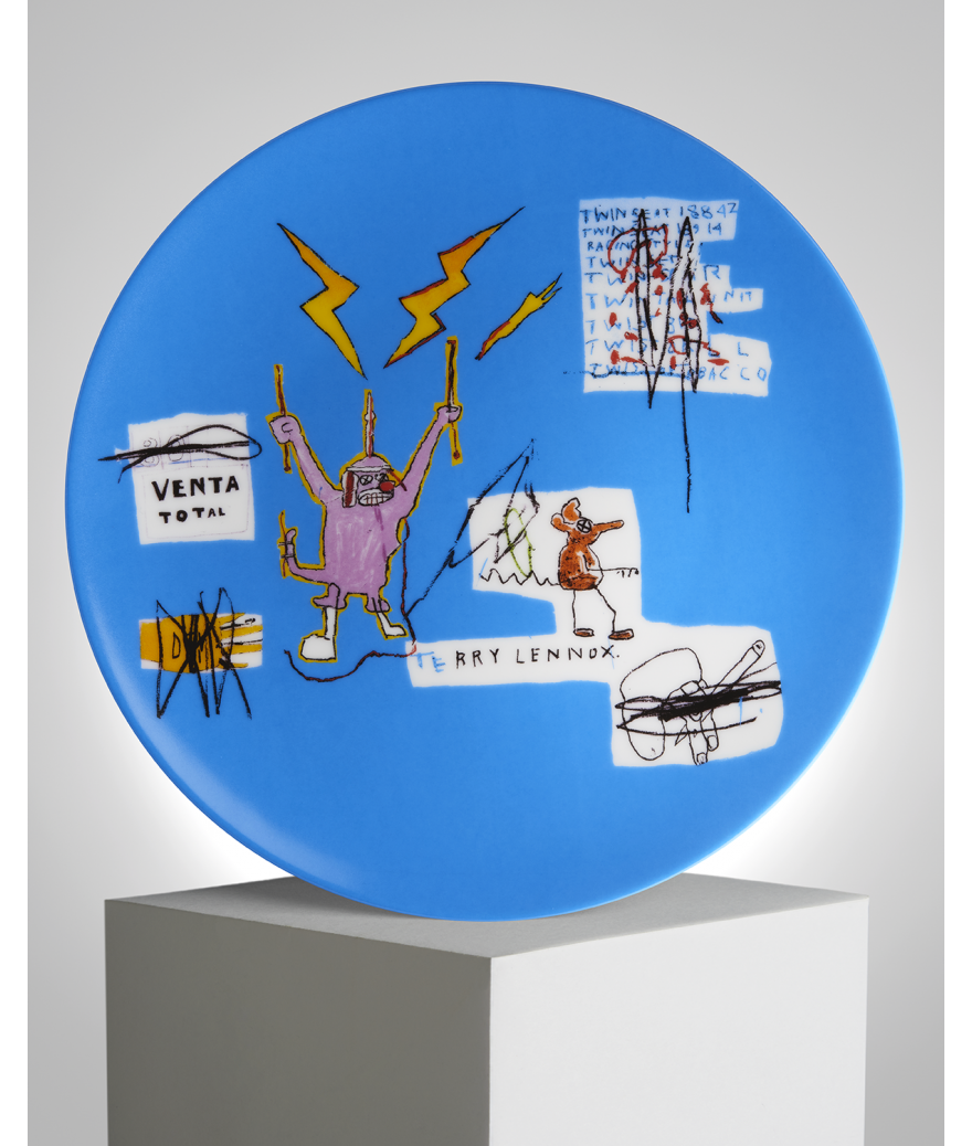 ligne blanche paris BASQUIAT Assiette en porcelaine ”Venta” ligne blanche paris BASQUIAT Assiette en porcelaine ”Venta”