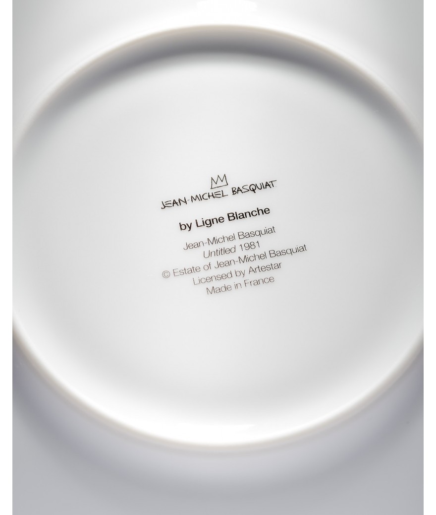 Ligne Blanche Paris BASQUIAT Grande Assiette En Porcelaine ”AAA”