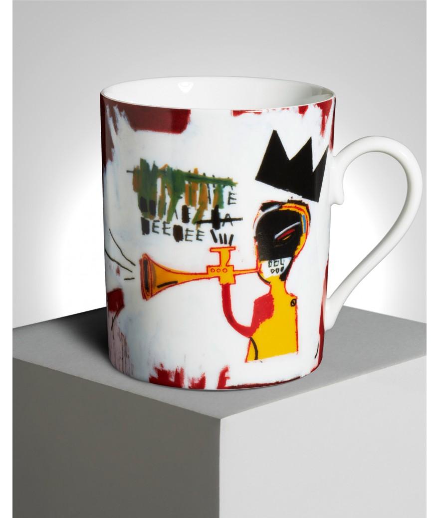 ligne blanche paris BASQUIAT Mug en porcelaine "Trumpet"