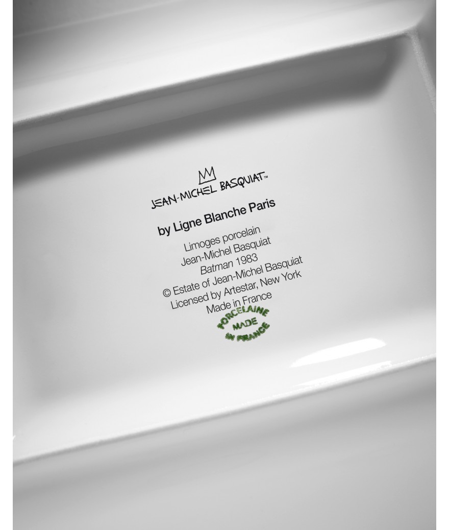 Ligne Blanche Paris BASQUIAT Vide Poche En Porcelaine De Limoges ”Batman”
