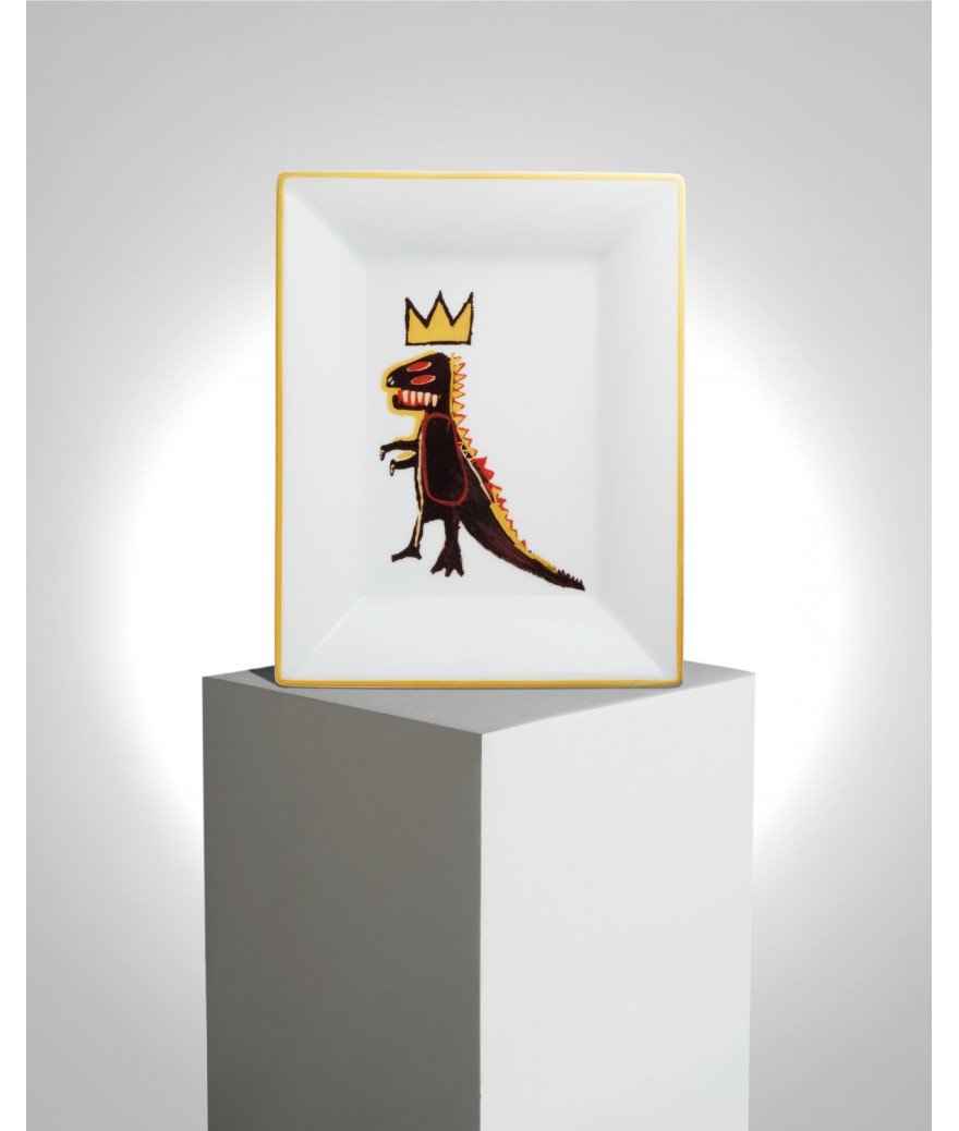 ligne blanche paris BASQUIAT Vide poche en porcelaine de Limoges ”Gold Dragon”