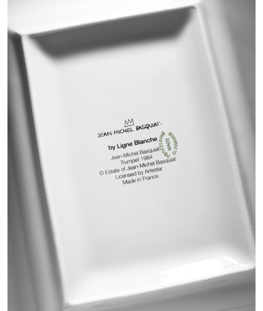 Ligne Blanche Paris BASQUIAT Vide Poche En Porcelaine De Limoges "Trumpet"
