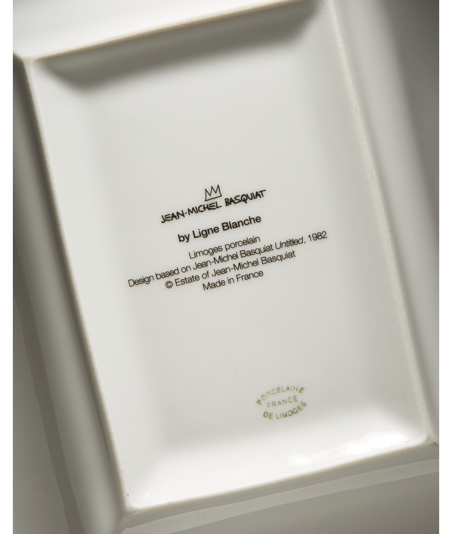 ligne blanche paris BASQUIAT Vide poche en porcelaine de Limoges ligne blanche paris BASQUIAT Vide poche en porcelaine de Limoges