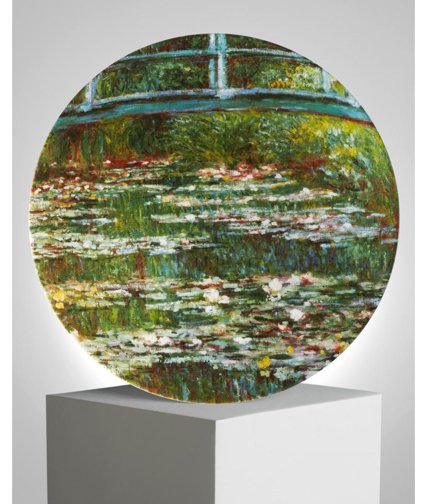 ligne blanche paris Claude MONET Grande assiette en porcelaine "Bridge over a Pond of Waterlilies"