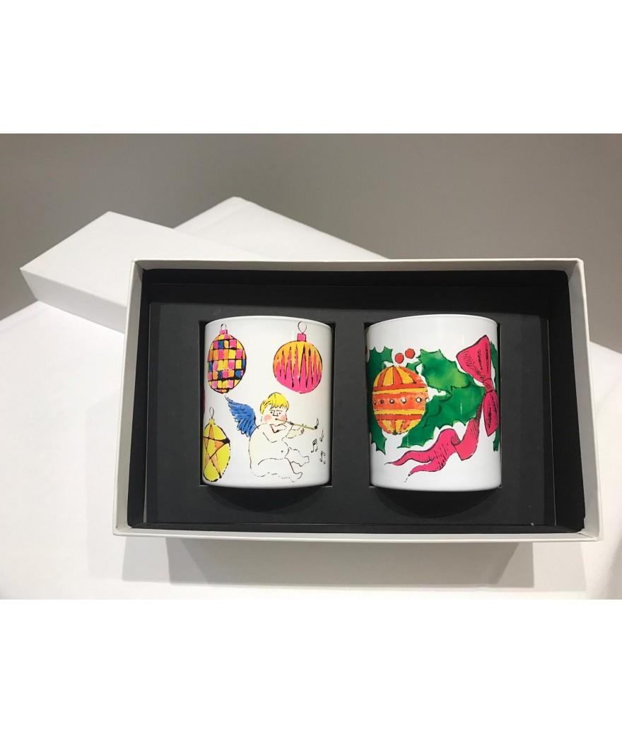 Ligne Blanche Paris Coffret Cadeau De Deux Bougies Christmas Andy Warhol